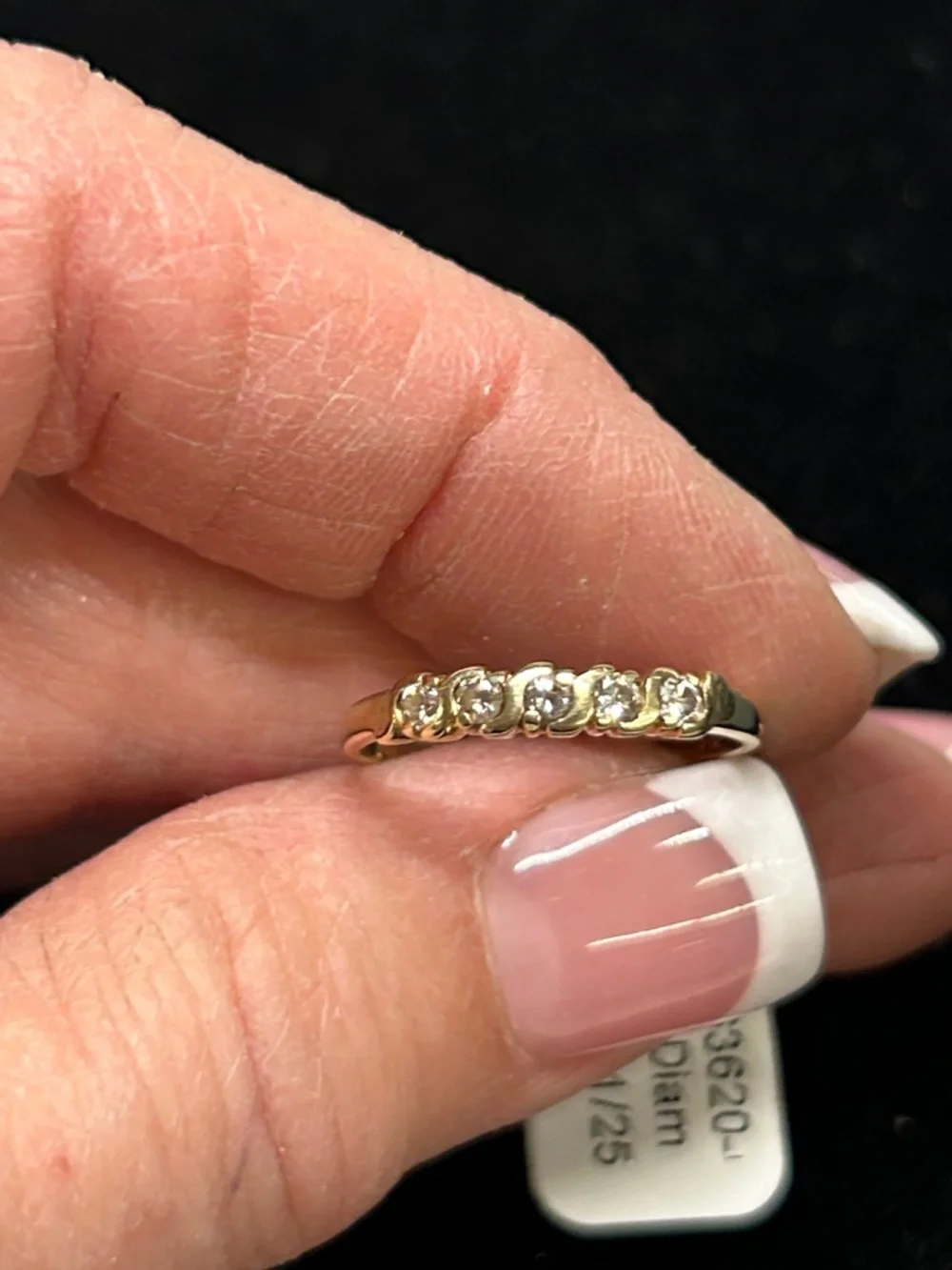 363620 14k yg Diamond ring 1.6g - Picture 2 of 2